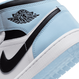 Air Jordan 1 Mid SE White Ice Blue Black Angle 5
