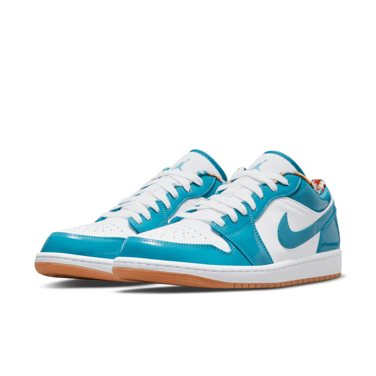 Jordan 1 Low Barcelona Cyber Teal Angle 2