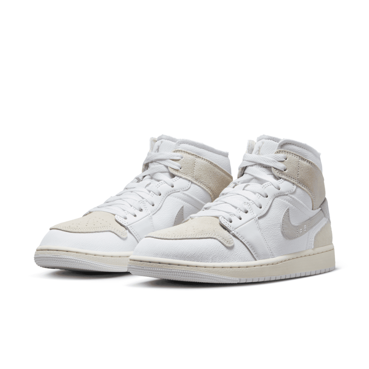 Air Jordan 1 Mid SE Craft White Light Orewood Brown Angle 1