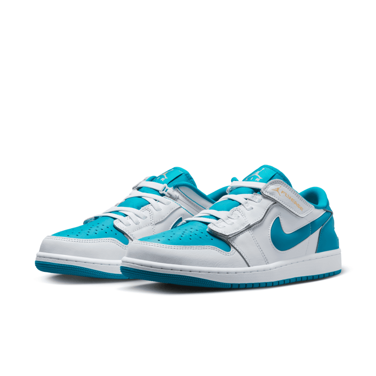 Air Jordan 1 Low Flyease White Aquatone Angle 3