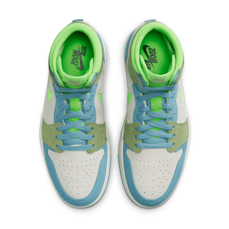 Air Jordan 1 High Zoom CMFT 2 University Blue Electric Green (W) Angle 1