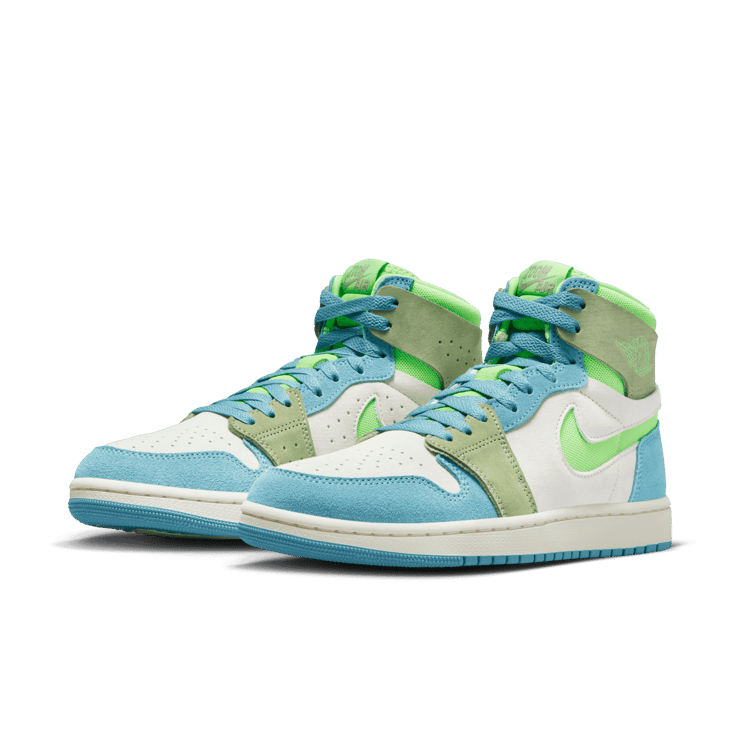 Air Jordan 1 High Zoom CMFT 2 University Blue Electric Green (W) Angle 2