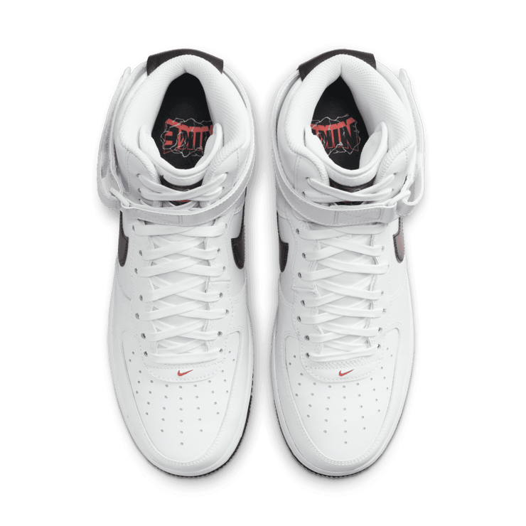 Nike Air Force 1 High White Black Bright Crimson Angle 1