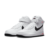 Nike Air Force 1 High White Black Bright Crimson Angle 2