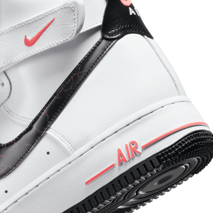 Nike Air Force 1 High White Black Bright Crimson Angle 5