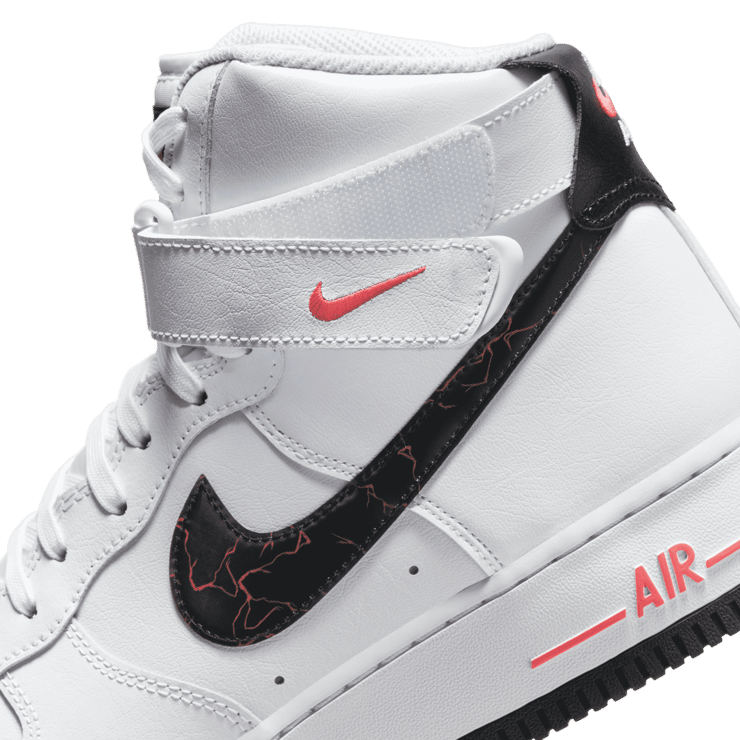 Nike Air Force 1 High White Black Bright Crimson Angle 6