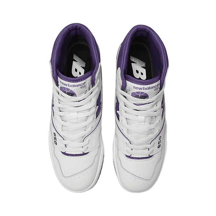 New Balance 650R White Interstellar Purple Angle 1