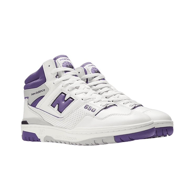 New Balance 650R White Interstellar Purple Angle 2