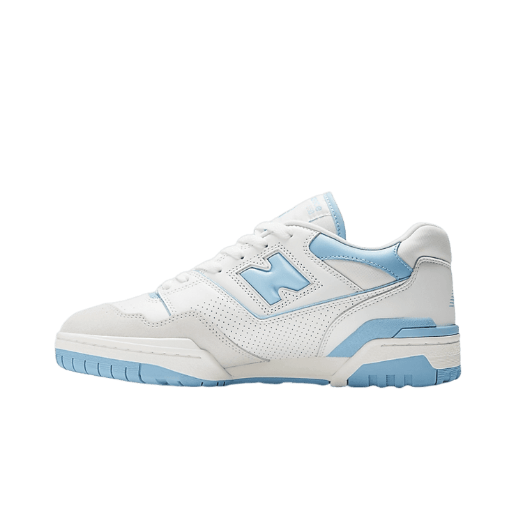 New Balance 550 White University Blue Grey Toe Angle 0