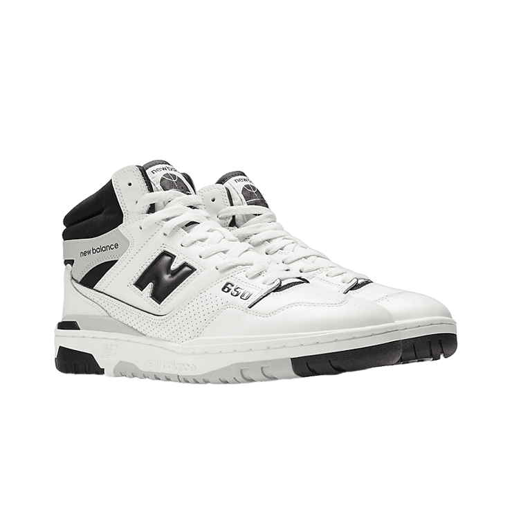 New Balance 650 White Black Raincloud Angle 2