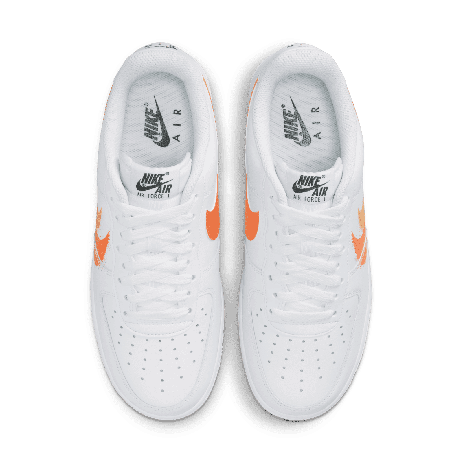 nike air force 1 neon orange swoosh