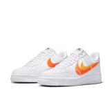 Nike Air Force 1 Low Spray Paint Swoosh White Orange Angle 2