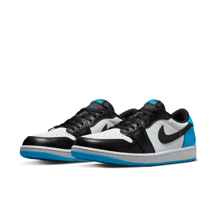 Air Jordan 1 Retro Low OG Black Dark Powder Blue Angle 2