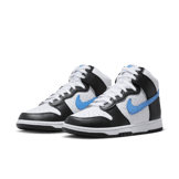 Nike Dunk High EMB Black University Blue White Angle 2
