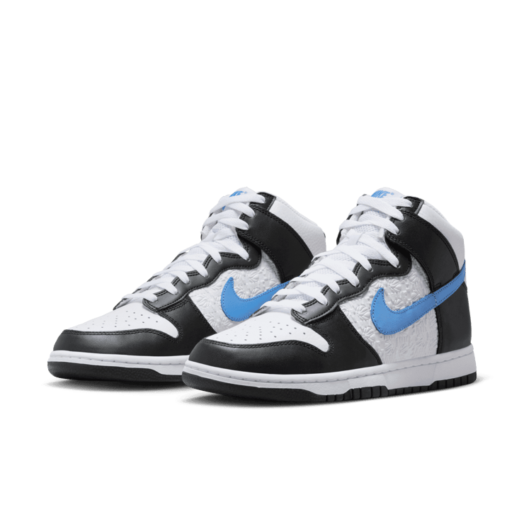 Nike Dunk High EMB Black University Blue White Angle 2