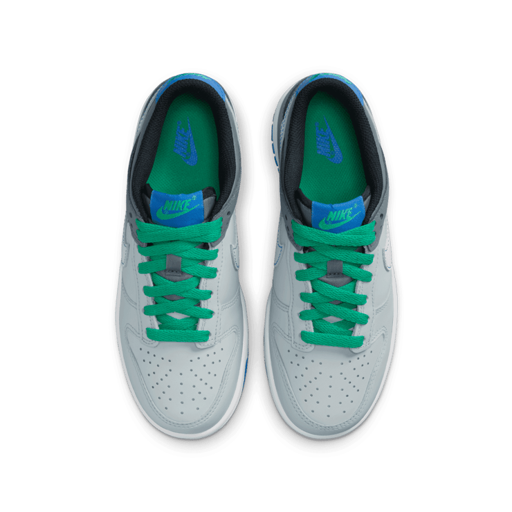 Nike Dunk Low Grey Blue Green (GS) Angle 1