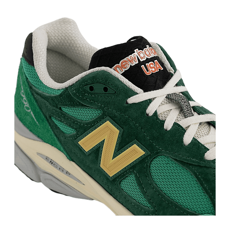 New Balance 990v3 Made In USA Green Yellow Angle 4