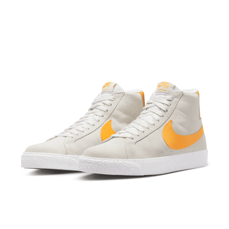 Nike SB Zoom Blazer Mid Summit White Laser Orange Angle 3