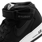 Nike Air Force 1 Mid Stussy Black White Angle 7