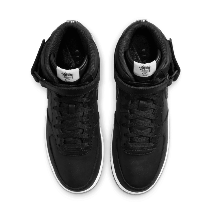 Nike Air Force 1 Mid Stussy Black White Angle 1