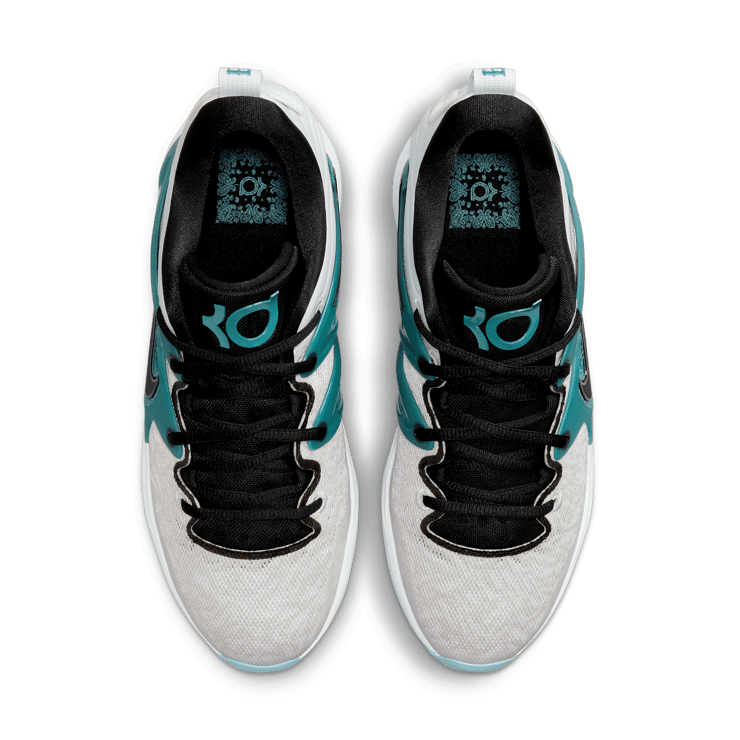 Nike KD 15 White Black Teal Angle 1