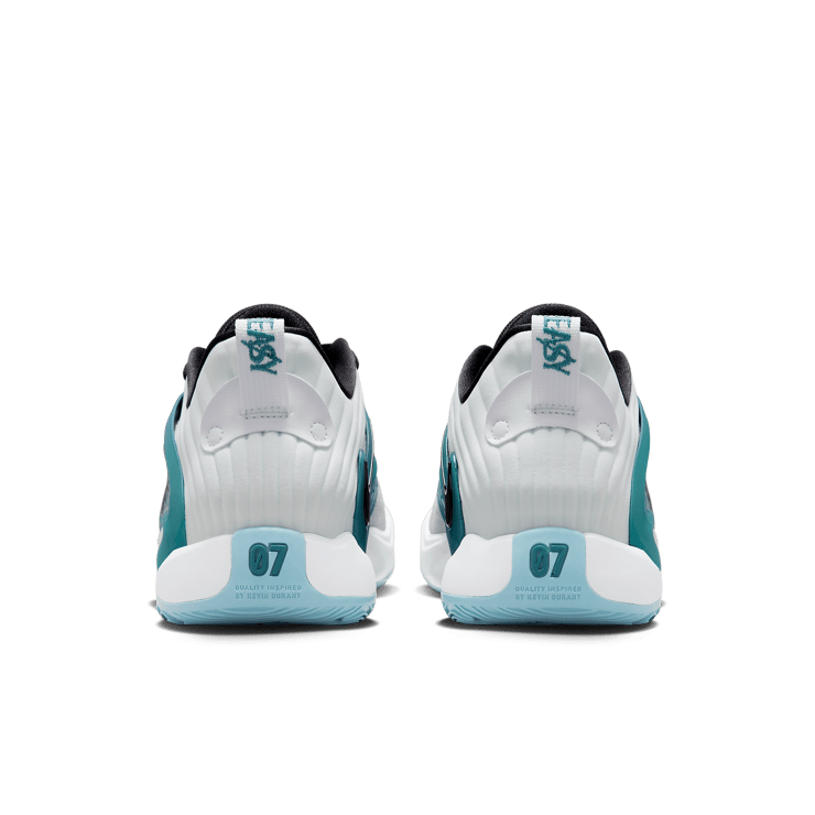 Nike KD 15 White Black Teal Angle 3