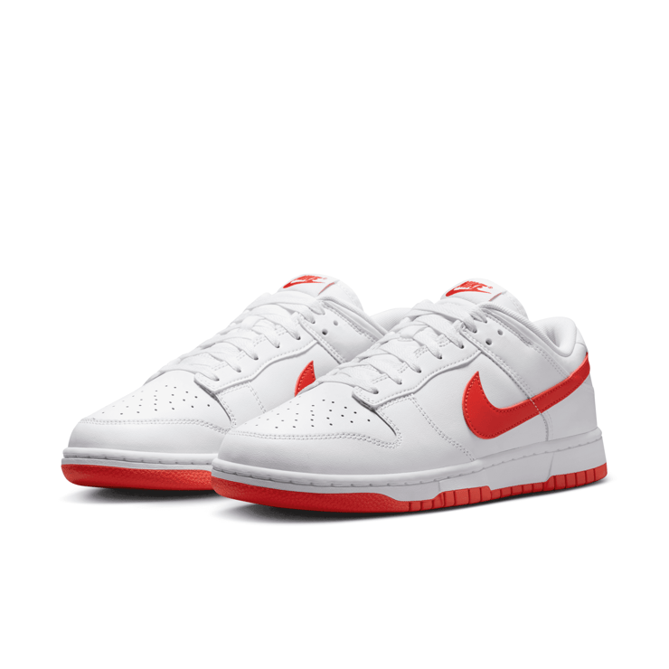Nike Dunk Low White Picante Red Angle 3