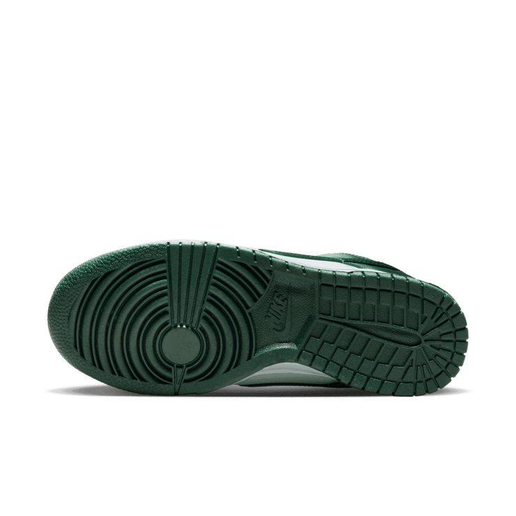 Nike Dunk Low Satin White Team Green (W) Angle 0