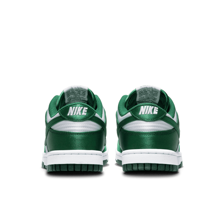Nike Dunk Low Satin White Team Green (W) Angle 3