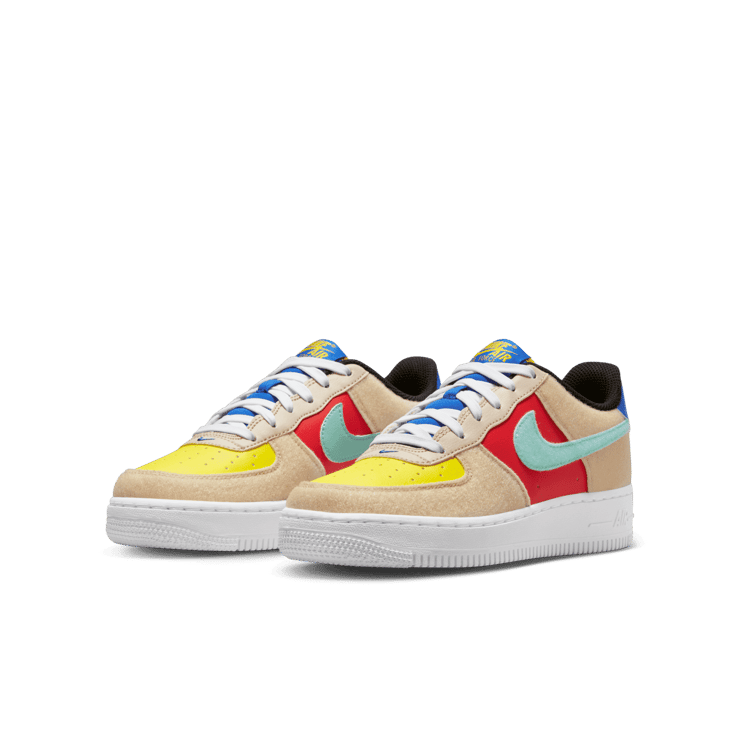 Nike Air Force 1 Low Multi-Color Velcro (GS) Angle 2