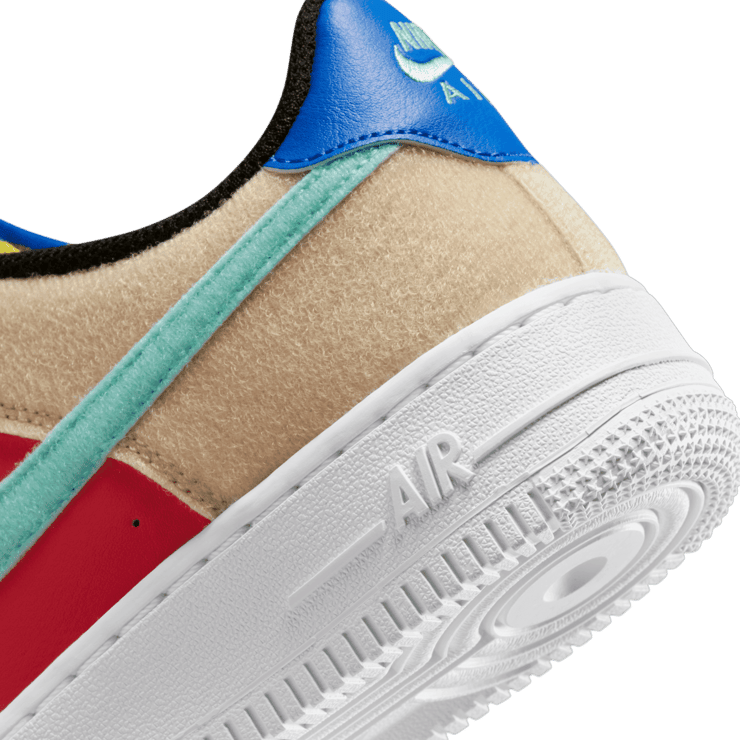 Nike Air Force 1 Low Multi-Color Velcro (GS) Angle 5