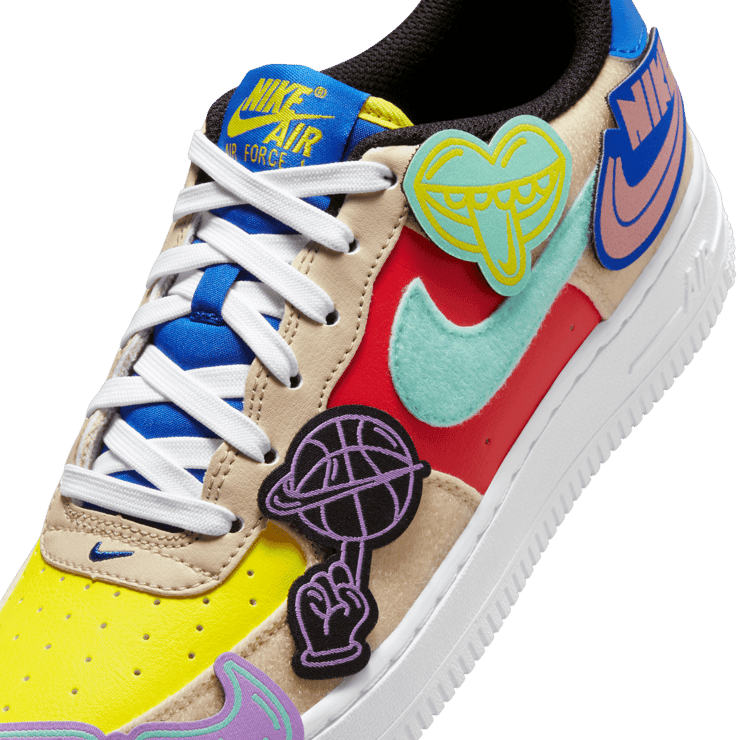 Nike Air Force 1 Low Multi-Color Velcro (GS) Angle 6