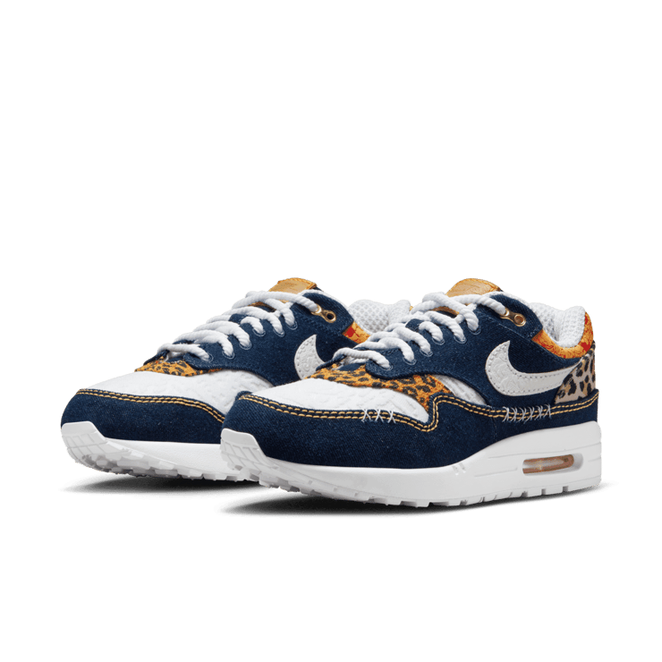 Nike Air Max 1 Premium Denim Animal Print Angle 2