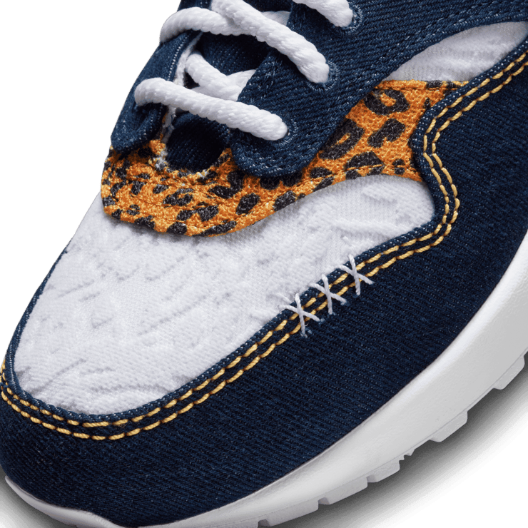 Nike Air Max 1 Premium Denim Animal Print Angle 4