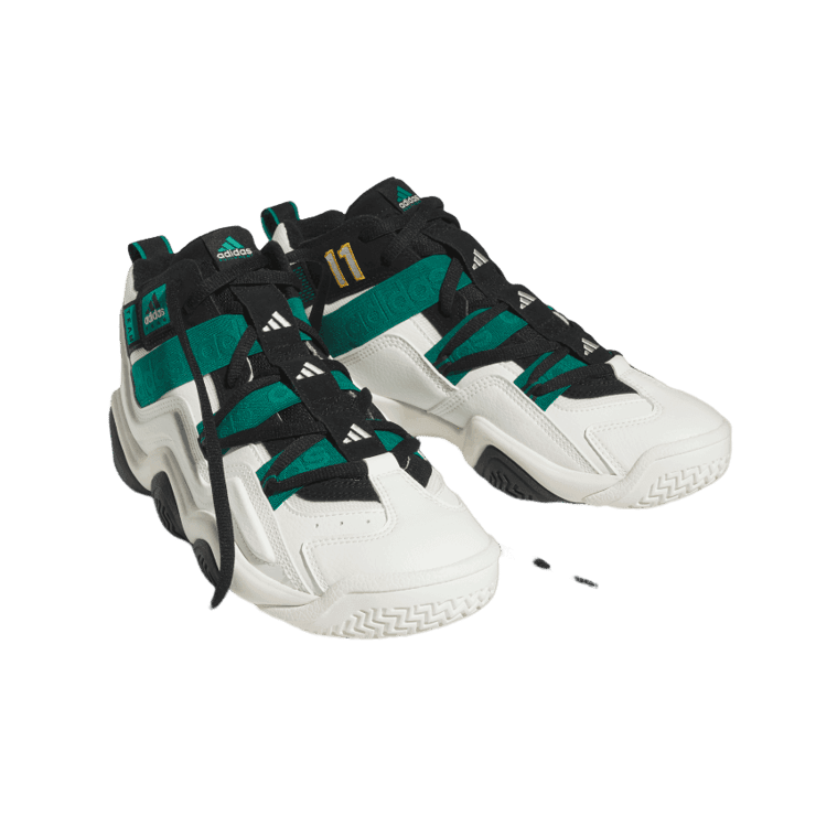 adidas Top 10 2000 Off White Black Green Angle 2