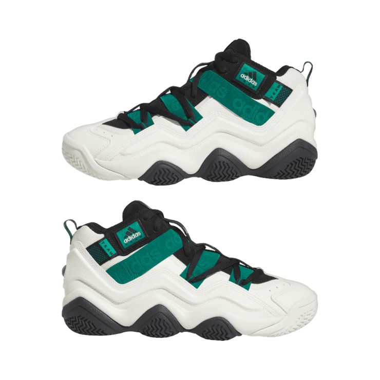 adidas Top 10 2000 Off White Black Green Angle 5
