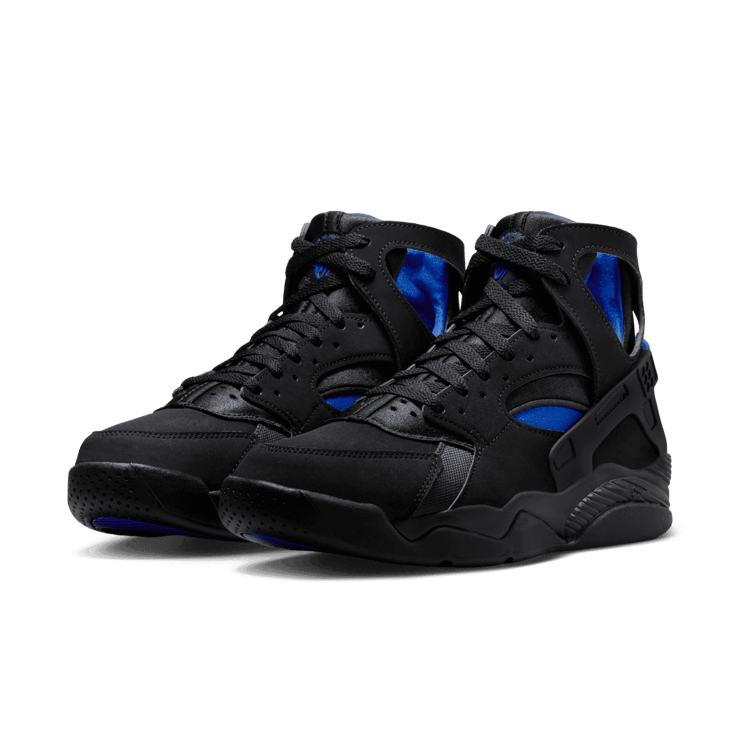 Nike Air Flight Huarache Black Lyon Blue Angle 2