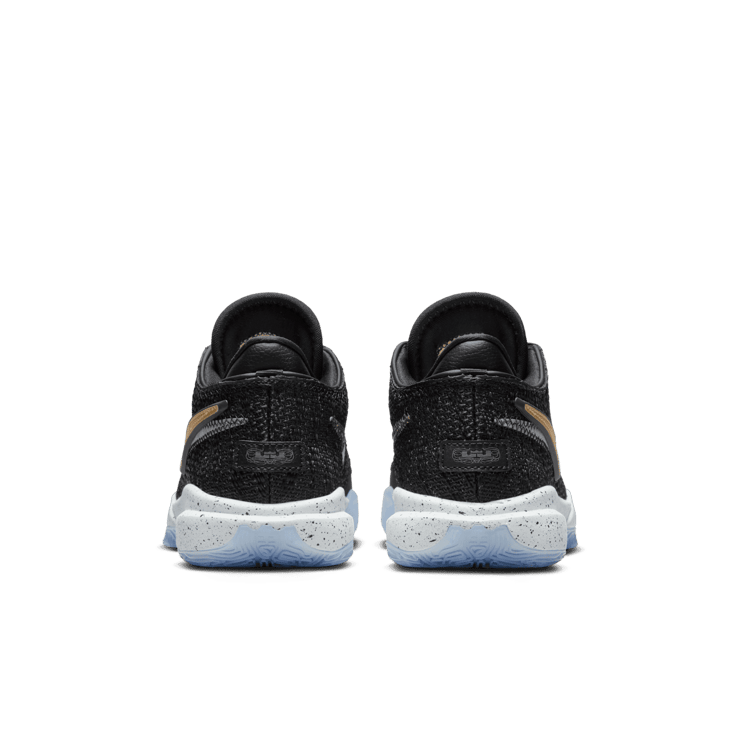 Nike LeBron 20 Black Metallic Gold (GS) Angle 3