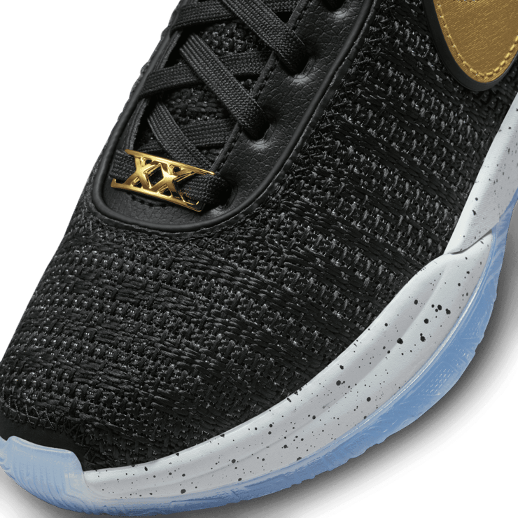 Nike LeBron 20 Black Metallic Gold (GS) Angle 4