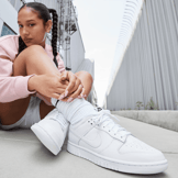 Nike Dunk Low Triple White (W) Angle 0