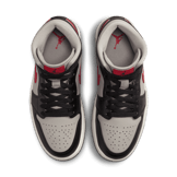 Air Jordan 1 Mid Black Gym Red College Grey (W) Angle 1