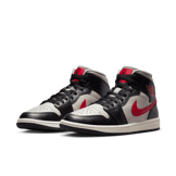 Air Jordan 1 Mid Black Gym Red College Grey (W) Angle 2