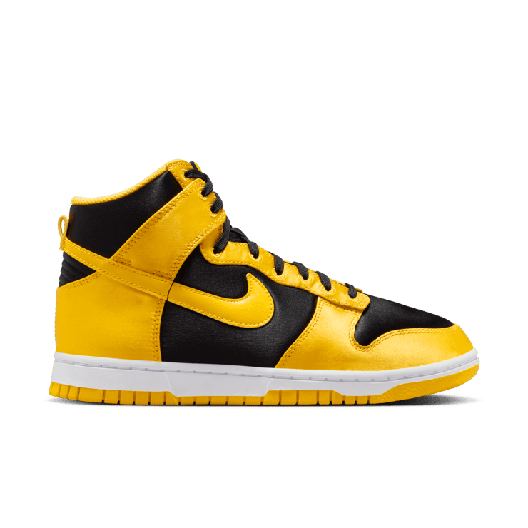 Nike Dunk High Satin Black Varsity Maize (W) Angle 1