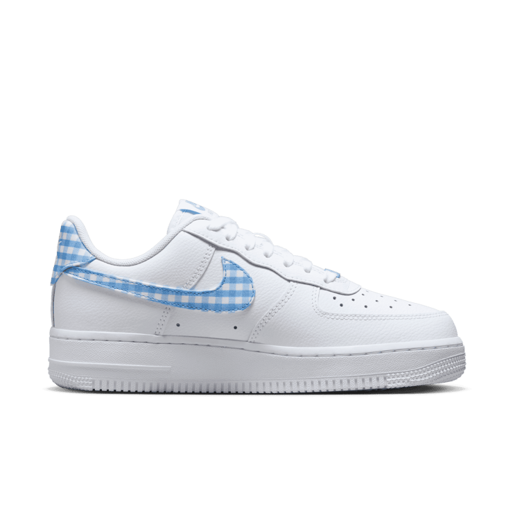 Nike Air Force 1 Gingham White University Blue (W) Angle 1