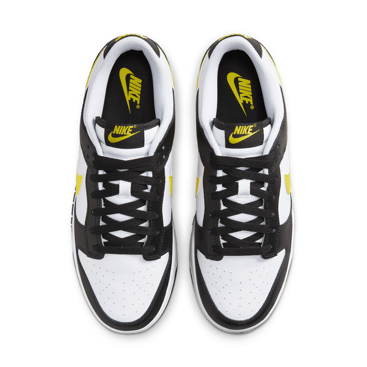 Nike Dunk Low White Black Yellow Angle 1