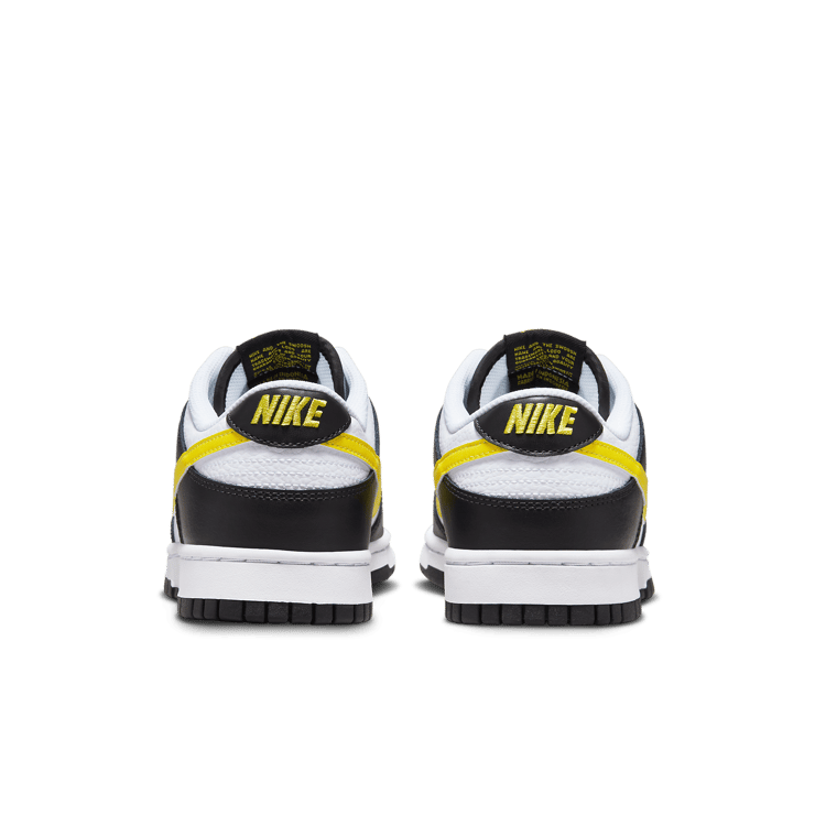 Nike Dunk Low White Black Yellow Angle 3