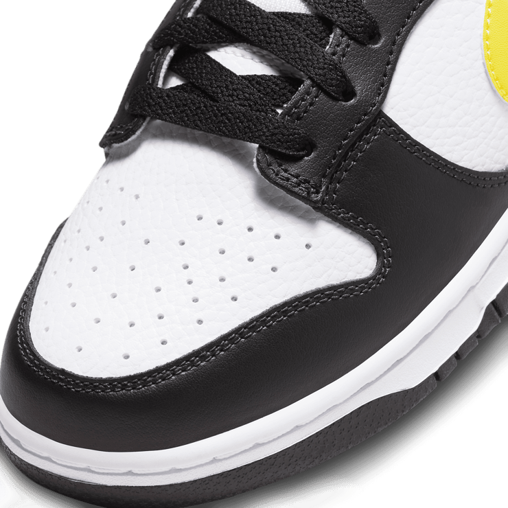 Nike Dunk Low White Black Yellow Angle 4