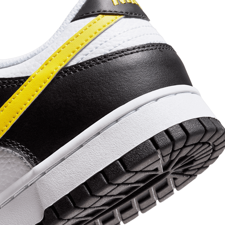 Nike Dunk Low White Black Yellow Angle 5