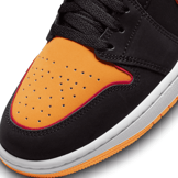 Air Jordan 1 Mid SE Black Vivid Orange Cardinal Red Angle 5