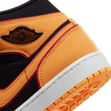 Air Jordan 1 Mid SE Black Vivid Orange Cardinal Red Angle 6